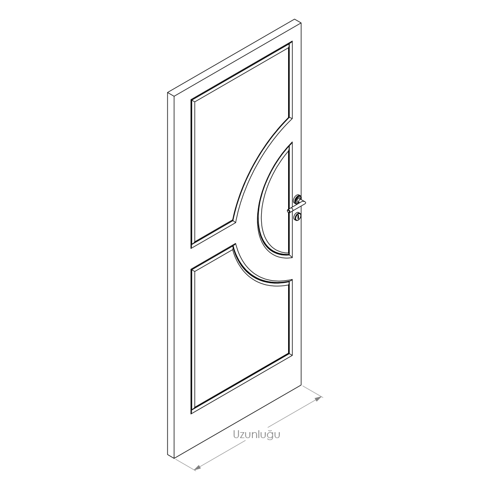 Kapı Kanat Uzunluğu Ölçüm Şeması